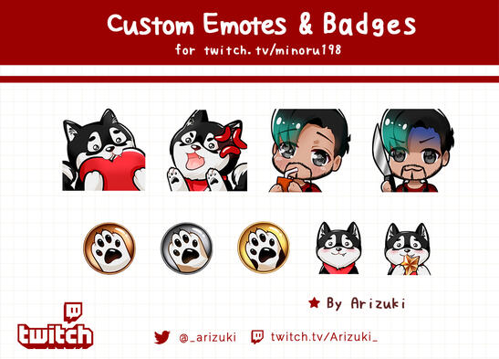 Minoru198 emotes by Arizuki