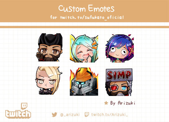 Sufukato_oficial emotes by Arizuki