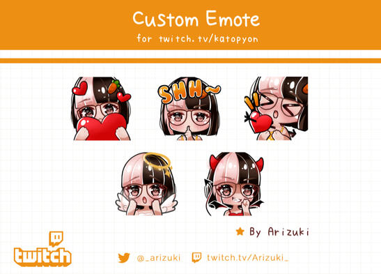 KatoPyon Emotes by Arizuki